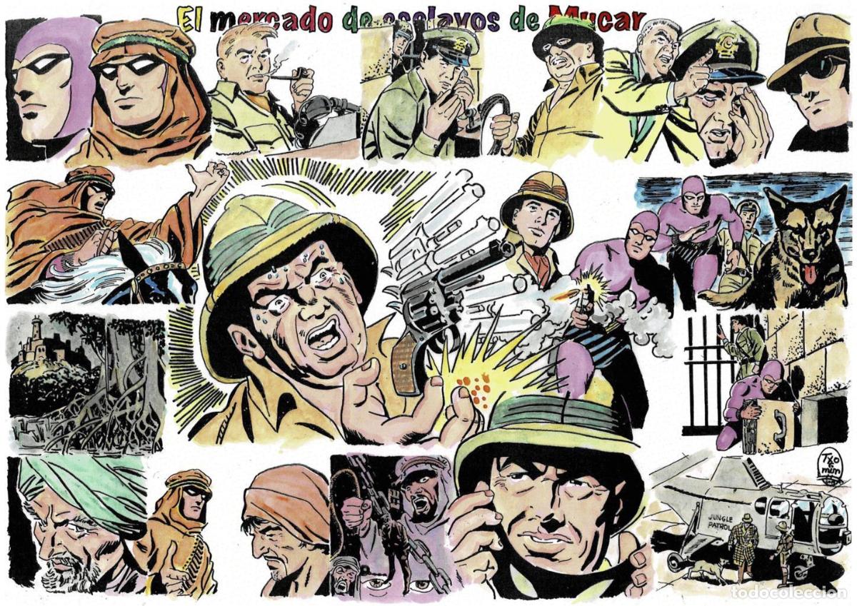 Fumetti: Poster DIN 4 numero 0089 serie El Hombre Enmascarado (The Phantom) modelo 14: El mercado de esclavos