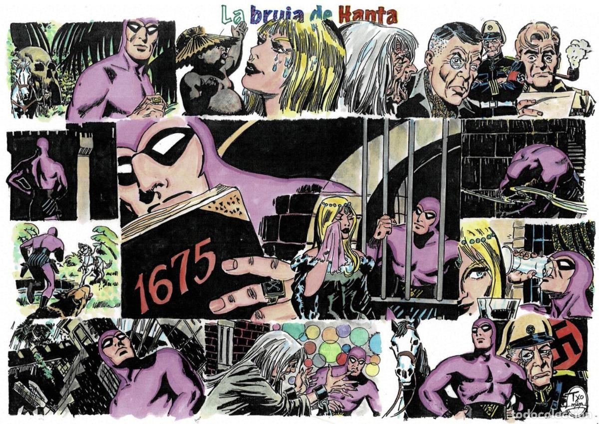 Fumetti: Poster DIN 4 numero 0080 serie El Hombre Enmascarado (The Phantom) modelo 05: La bruja de Hanta - NU