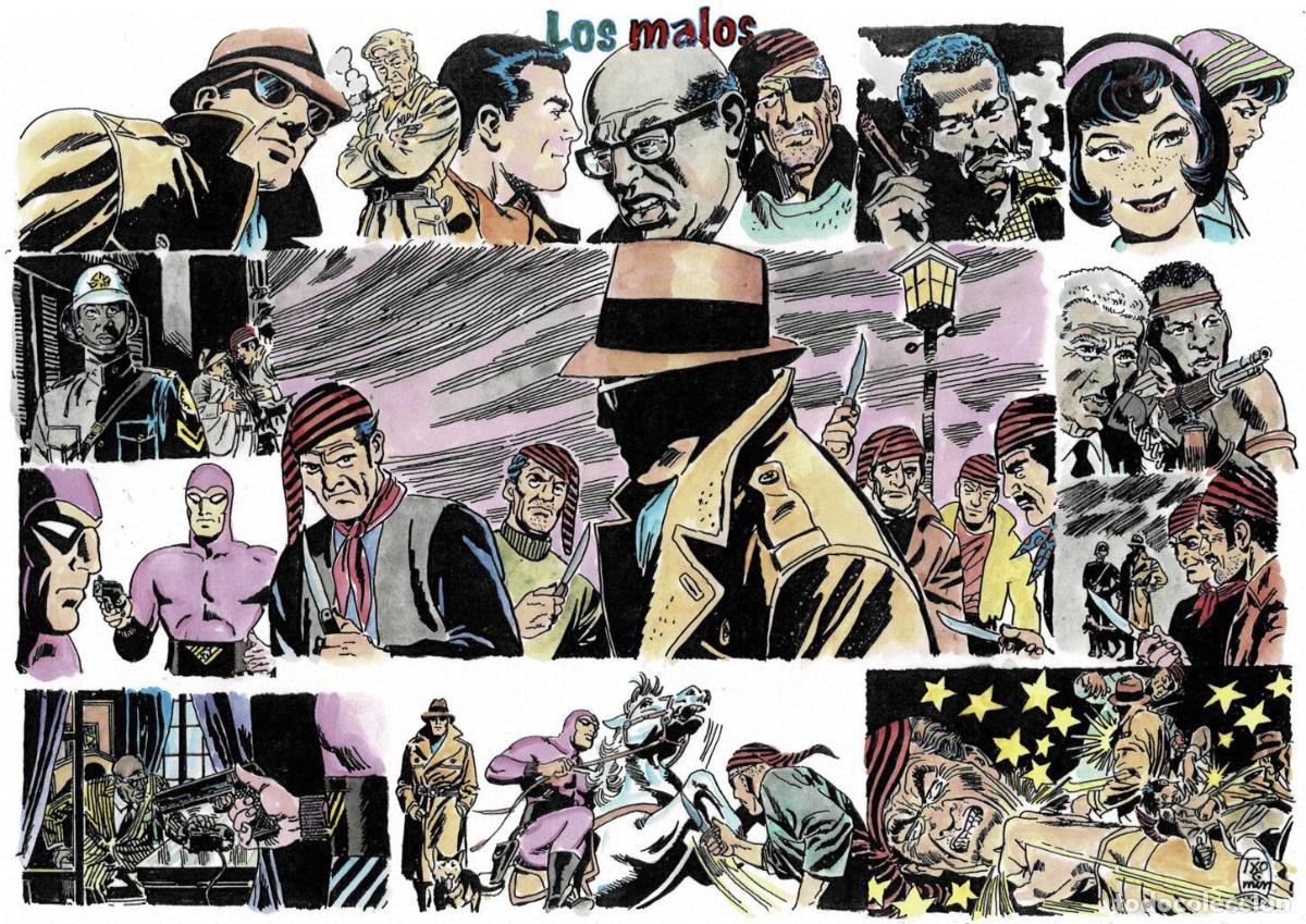 Fumetti: Poster DIN 4 numero 0085 serie El Hombre Enmascarado (The Phantom) modelo 10: Los malos - NULL