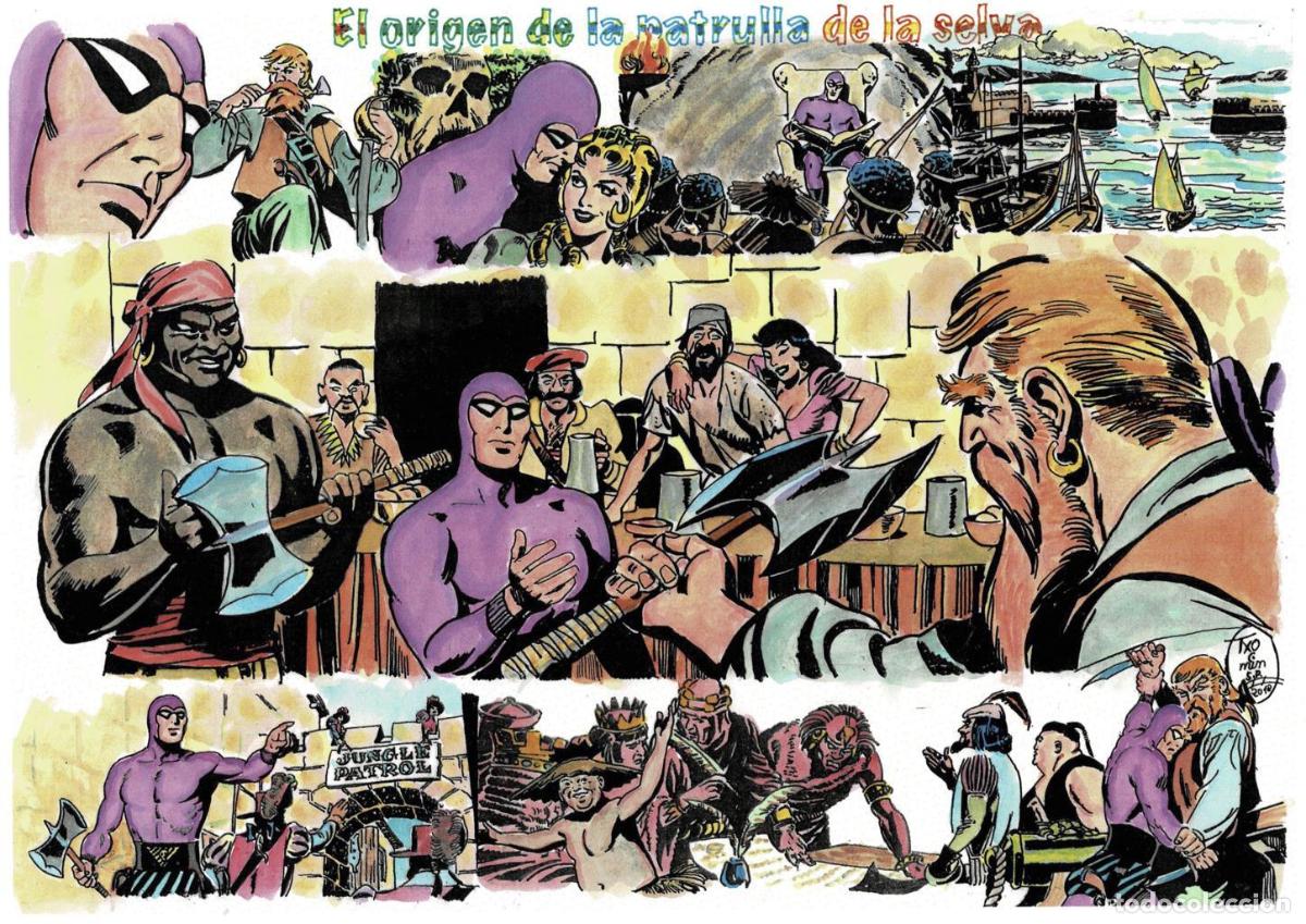 Comics: Poster DIN 4 numero 0099 serie El Hombre Enmascarado (The Phantom) modelo 24: El origen de la patrul