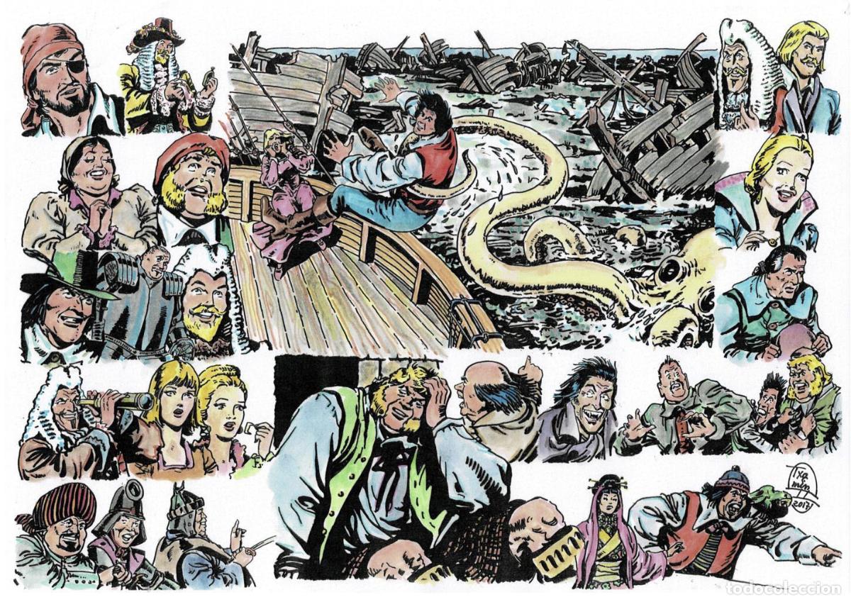 Fumetti: Poster DIN 4 numero 0338: El Corsario de Hierro, visto por Txomin - NULL