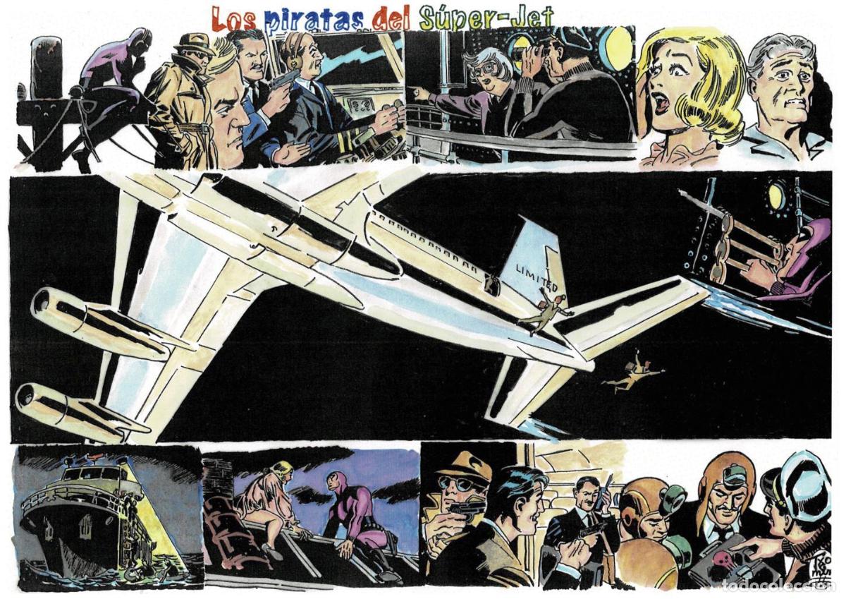 Fumetti: Poster DIN 4 numero 0107: The Phantom: serie El Hombre Enmascarado: Los piratas del Super-Jet - NULL