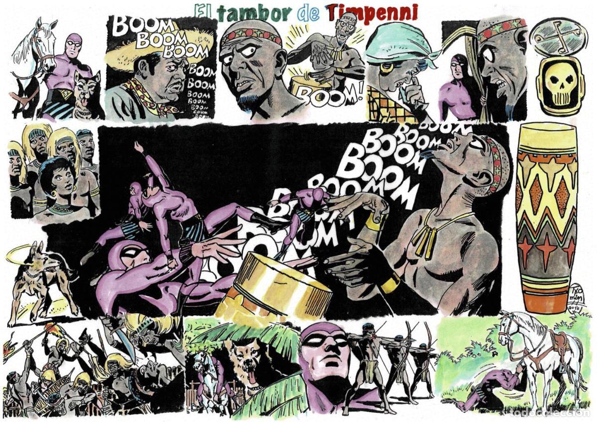 Fumetti: Poster DIN 4 numero 0088 serie El Hombre Enmascarado (The Phantom) modelo 13: El tambor de Timpenni