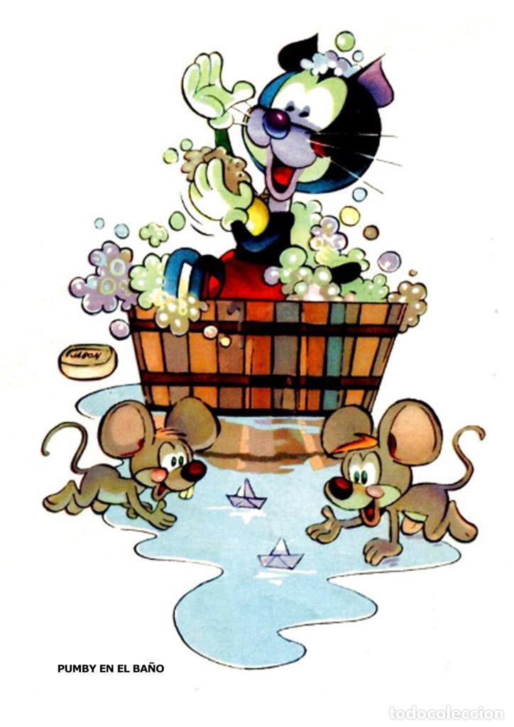 Comics: Poster DIN 4 numero 0043: Pumby en el ba&ntilde;o - NULL