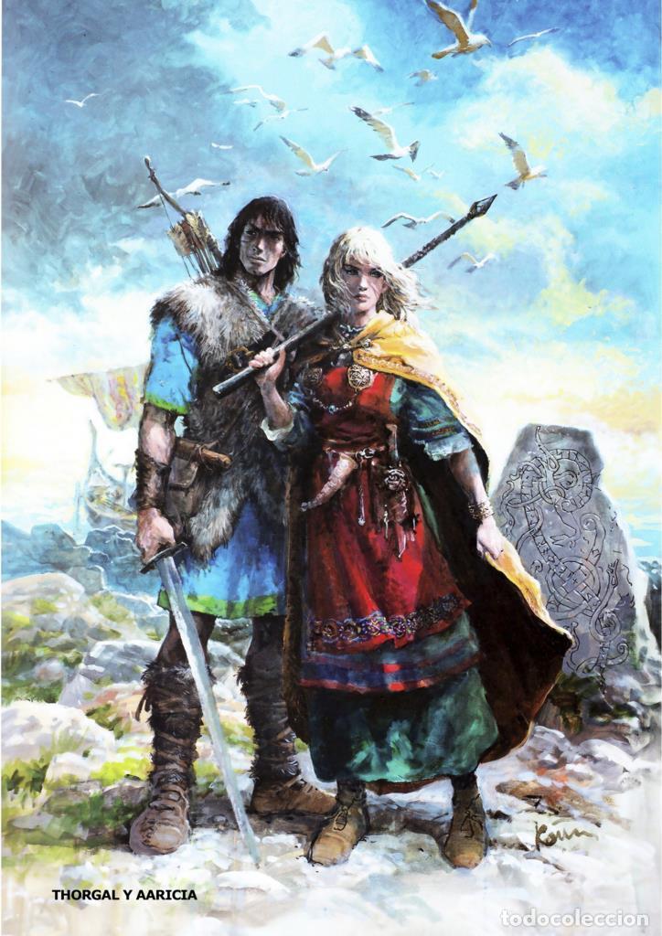 Fumetti: Poster DIN 4 numero 0387: Thorgal y Aaricia - NULL