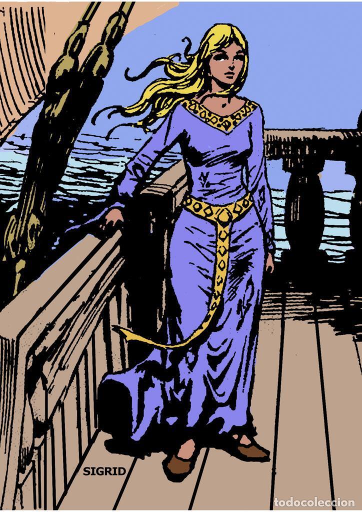 Comics: Poster DIN 4 numero 0809: Sigrid en la popa del barco - NULL