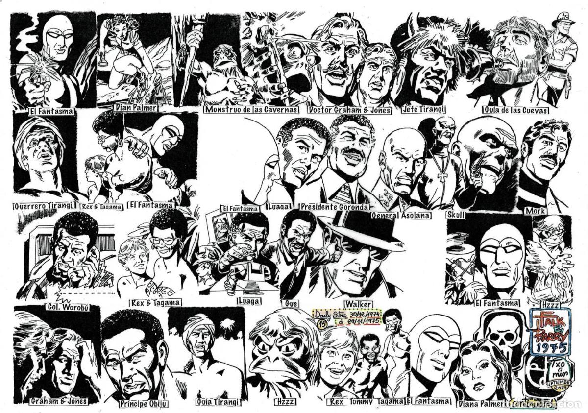 Comics : Poster DIN 4 numero 1356: The Phantom: serie El Hombre Enmascarado: personajes 1974/75 - NULL