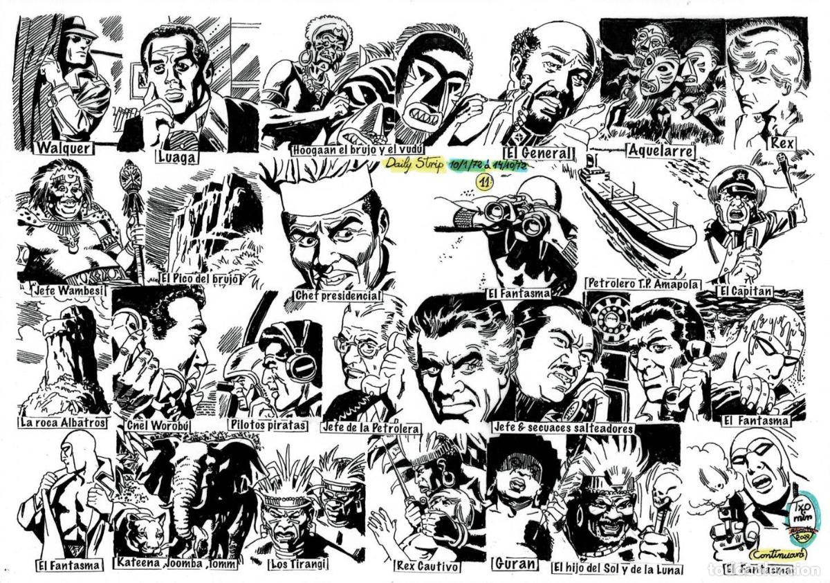 C&oacute;mics: Poster DIN 4 numero 1328: The Phantom: serie El Hombre Enmascarado: personajes 1972 - NULL