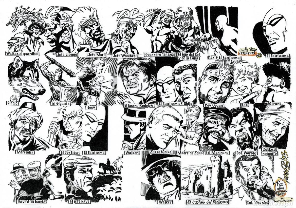 C&oacute;mics: Poster DIN 4 numero 1344: The Phantom: serie El Hombre Enmascarado: personajes 1972/73 - NULL