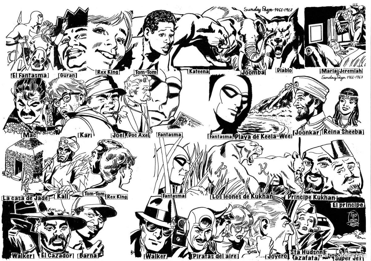 C&oacute;mics: Poster DIN 4 numero 1339: The Phantom: serie El Hombre Enmascarado: personajes 1966/67 - NULL