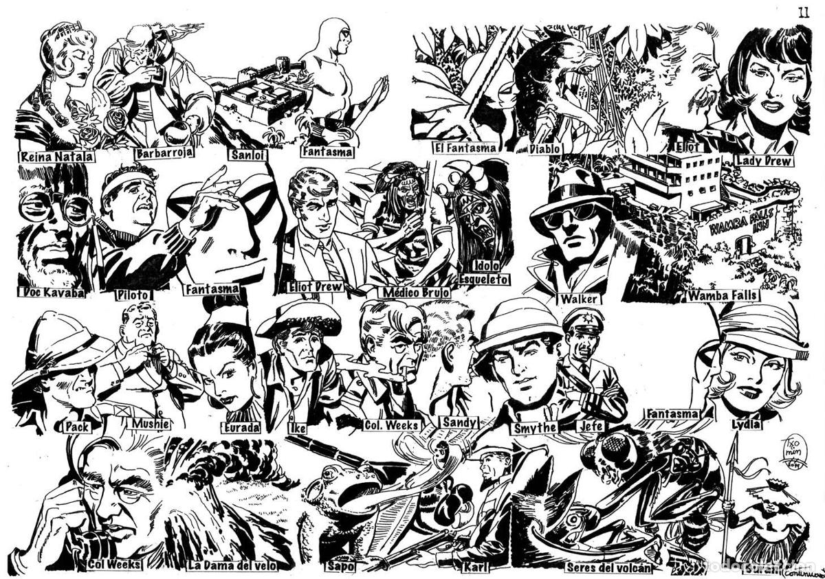 C&oacute;mics: Poster DIN 4 numero 1329: The Phantom: serie El Hombre Enmascarado: personajes - NULL