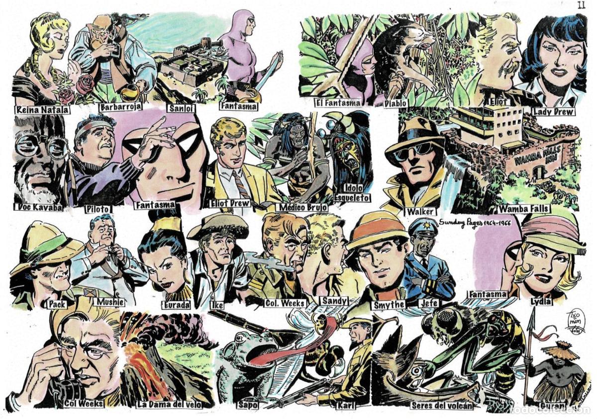 C&oacute;mics: Poster DIN 4 numero 1334: The Phantom: serie El Hombre Enmascarado: personajes 1964/66 - NULL