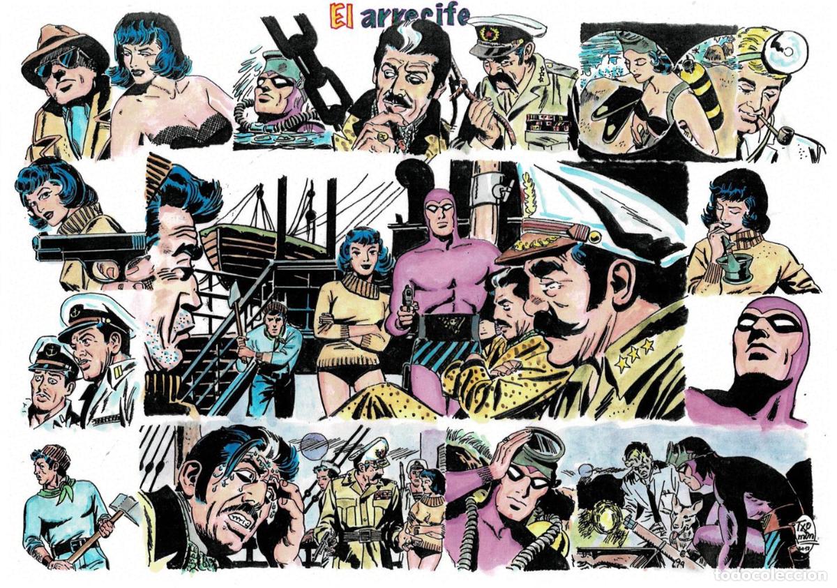 Comics : Poster DIN 4 numero 1500: The Phantom-El Fantasma: version coloreada de El arrecife - NULL