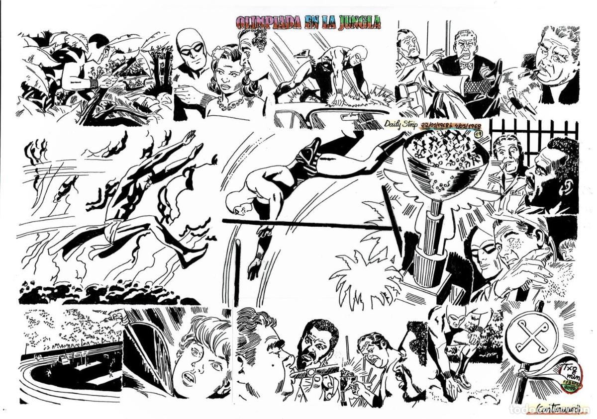 C&oacute;mics: Poster DIN 4 numero 1390: The Phantom: serie El Hombre Enmascarado: Olimpiada en la jungla - NULL