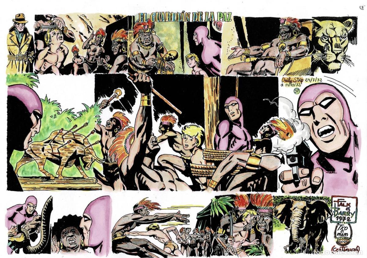 Comics: Poster DIN 4 numero 1486: The Phantom-El Fantasma: version coloreada de El guardian de la paz - NULL