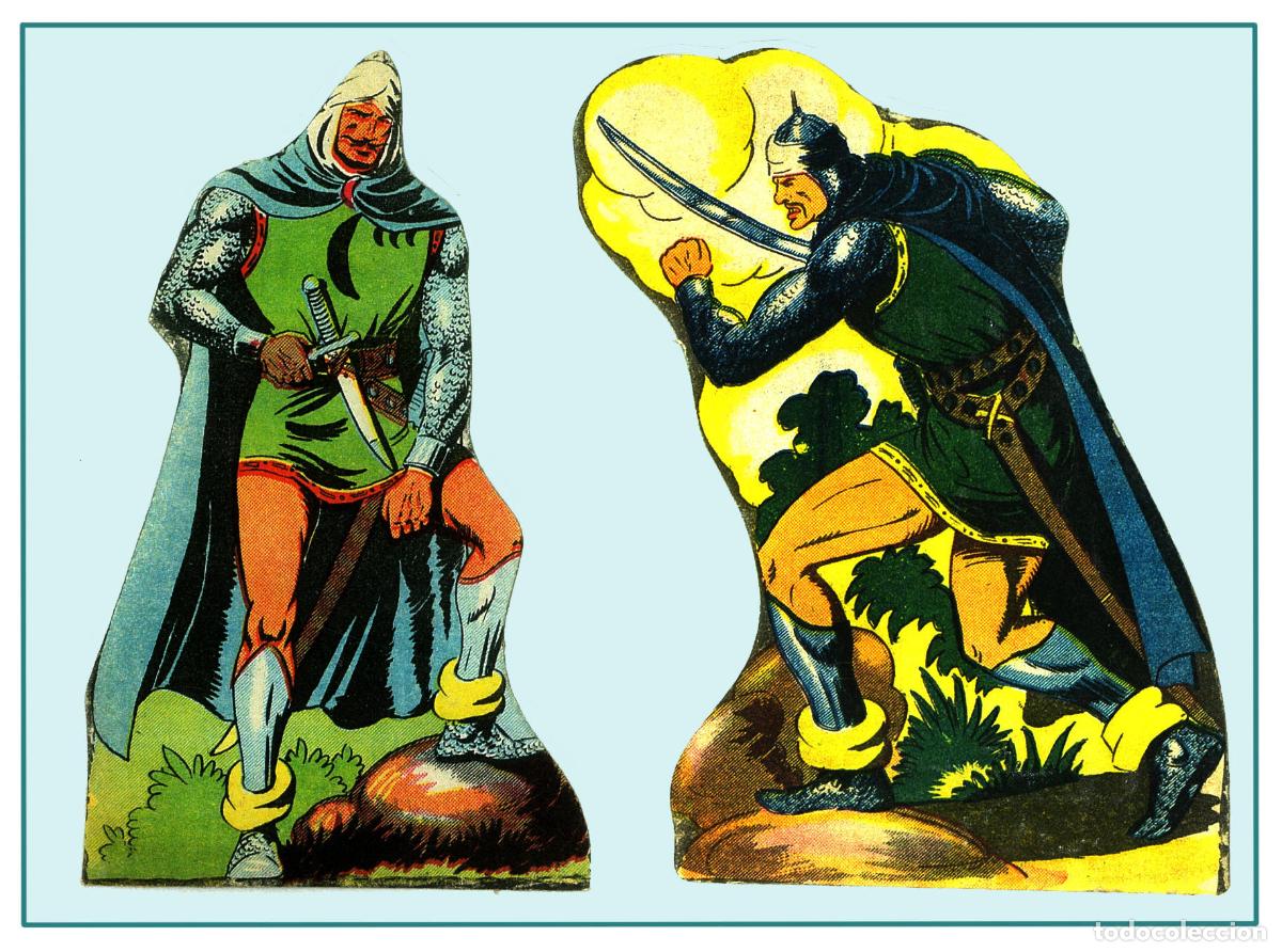 Fumetti: Postal / Postcard: El Boletin serie 8: El Guerrero del Antifaz, recortable numero 11: Olian - Silves