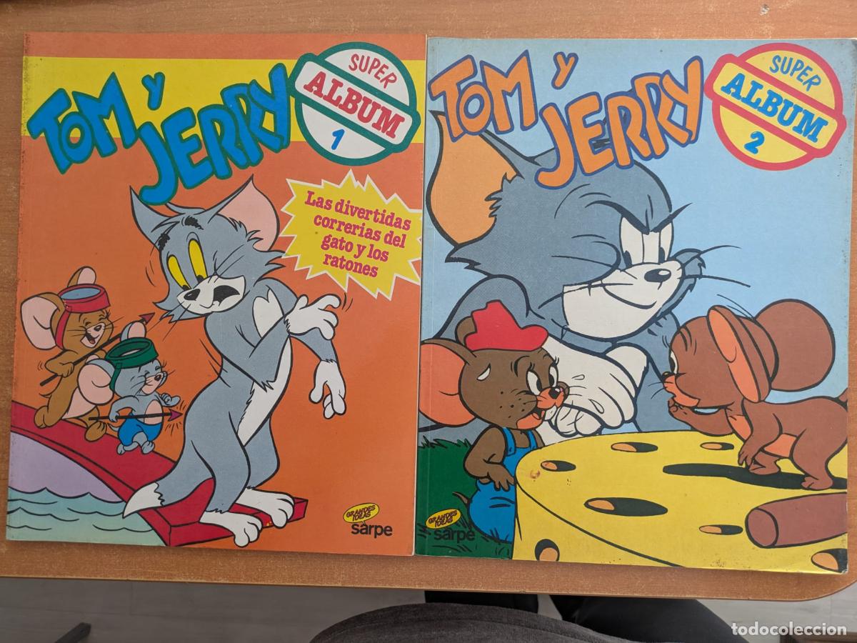 C&oacute;mics: Dos tomos TOM Y JERRY. Super Album n&ordm; 1 y n&ordm; 2. Editorial Sarpe. A&ntilde;o 1984.