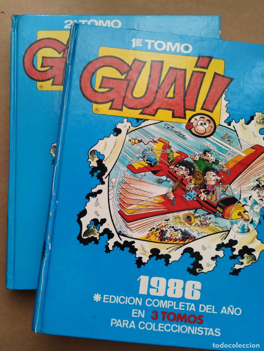 C&oacute;mics: GUAI. Publicaci&oacute;n semanal (C&oacute;mic): Tomo 1 y 2 A&ntilde;o 1986 Iba&ntilde;ez