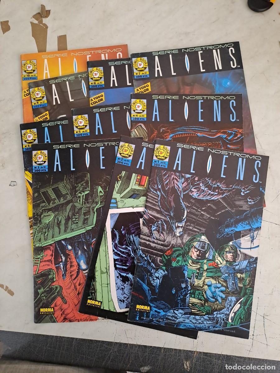 C&oacute;mics: Aliens serie nostromo completa 10 n&uacute;meros, Norma en muy buen estado Bolsa DA