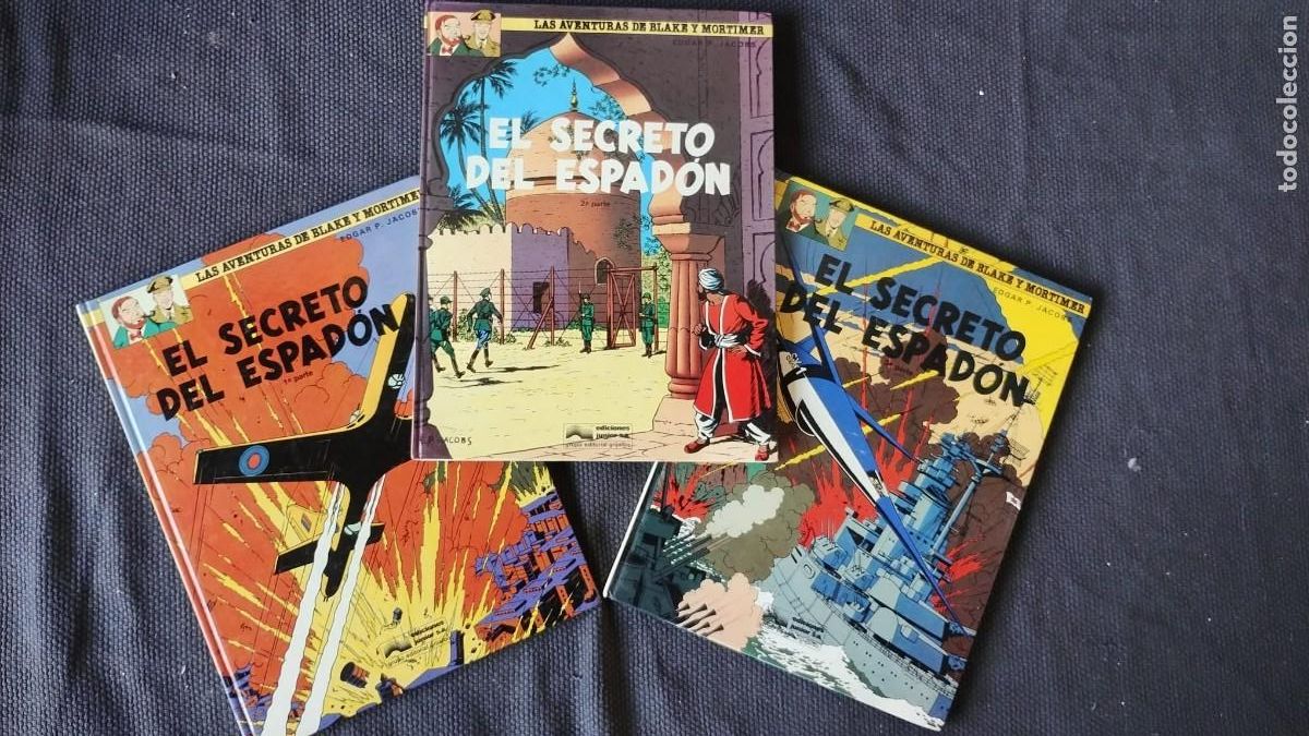 C&oacute;mics: Blake y Mortimer: El Secreto del Espad&oacute;n (Completa 3 tomos) - Ed. Junior 1987 - Tapa Dura