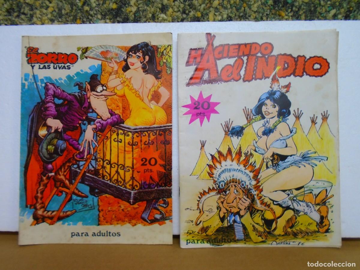 C&oacute;mics: EL ZORRO Y LAS UVAS-HACIENDO EL INDIO/PARA ADULTOS(20 PTS)EDIT. J.F. 1976.