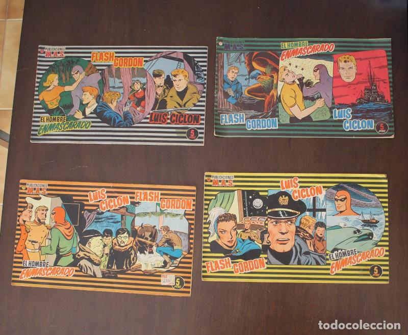 C&oacute;mics: LOTE 4 COMICS PUBLICACIONES MAS FLASH GORDON HOMBRE ENMASCARADO LUIS CICLON 7 8 9 10 EDICIONES M.A.S