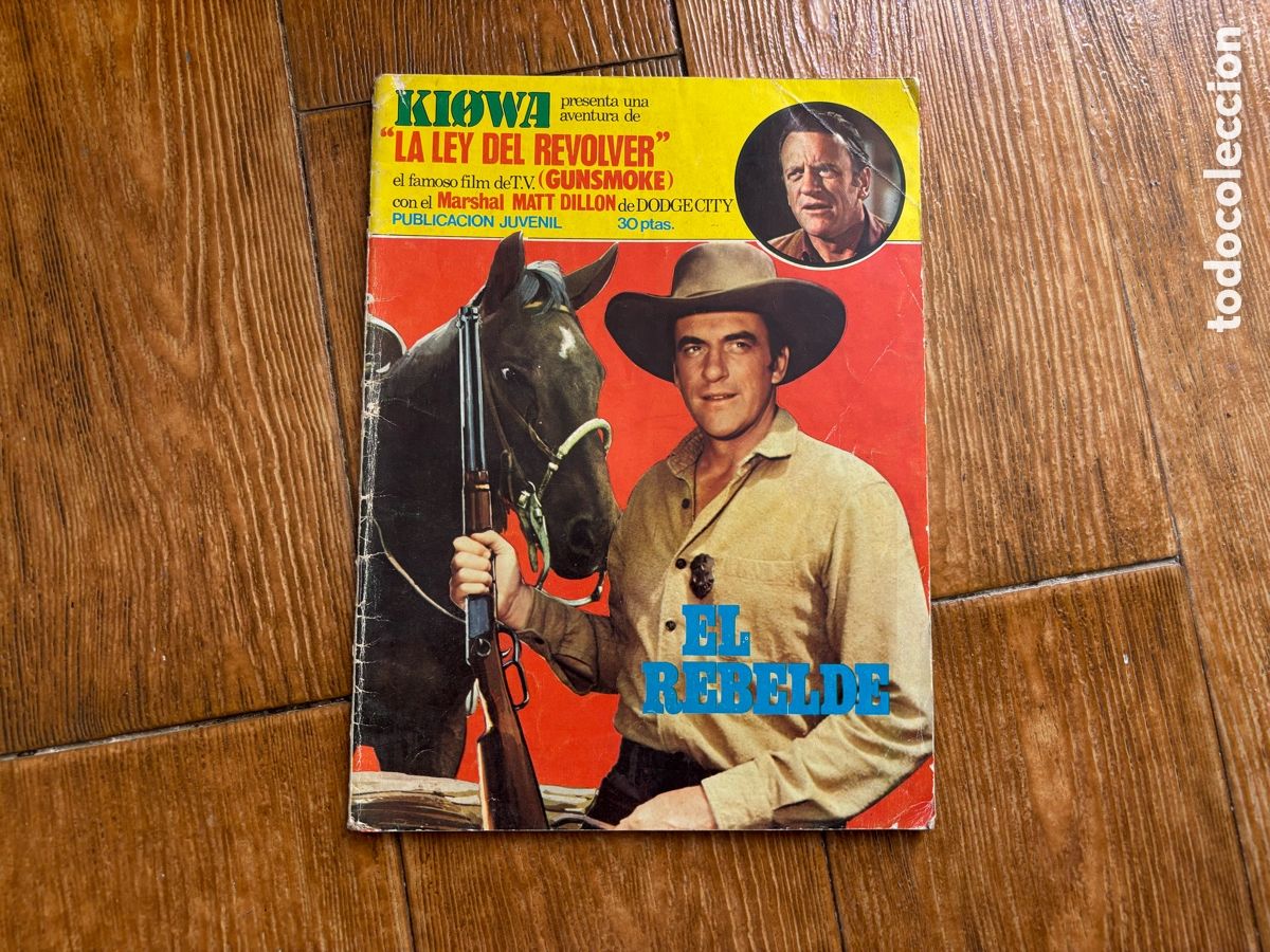 C&oacute;mics: KIOWA N&ordm; 15 LA LEY DEL REVOLVER &ldquo;EL REBELDE&rdquo; GUNSMOLE OESTE EDICIONES ANCEO A&Ntilde;O 1975