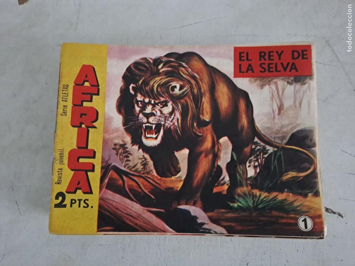 C&oacute;mics: &Aacute;frica 50 de 75 n&uacute;meros, serie Atletas en buen estado Bolsa DA