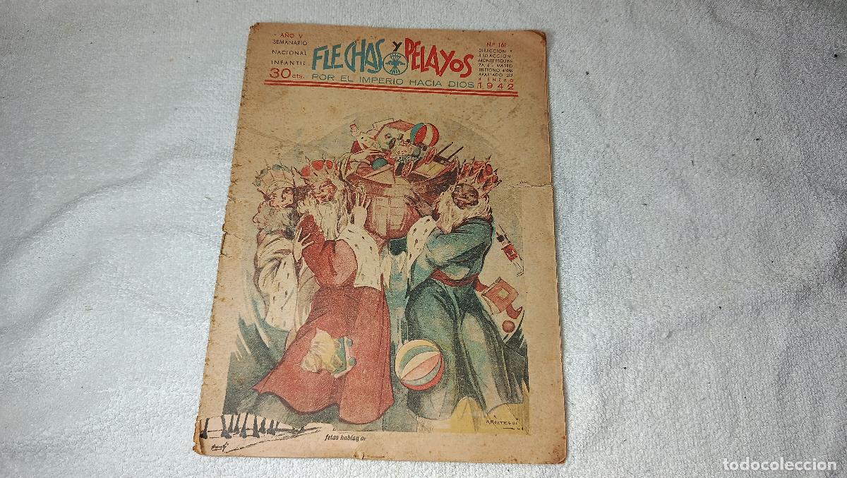 C&oacute;mics: ANTIGUO SEMANARIO NACIONAL INFANTIL N&ordm; 161 FLECHAS Y PELAYOS A&Ntilde;O V ENERO 1942 FALANGE ESPA&Ntilde;OLA