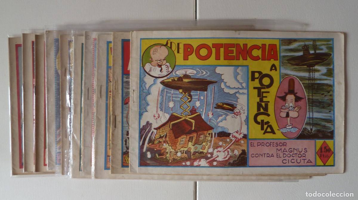 C&oacute;mics: EL PROFESOR MAGNUS CONTRA EL DOCTOR CICUTA, COMPLETA 10 EJEM. ED. PROA, ORIGINAL,AYN&Eacute;, 1944