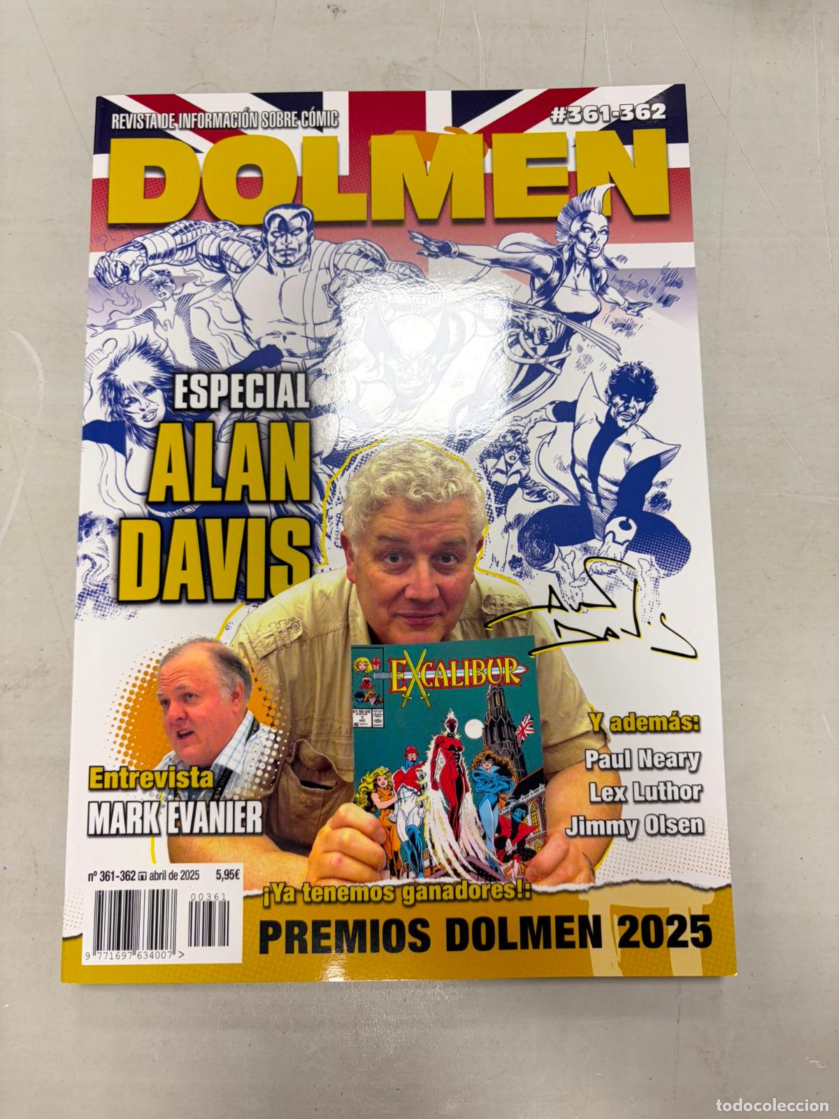 C&oacute;mics: REVISTA DOLMEN N&ordm; 361-362 ABRIL DE 2025 ESPECIAL ALAN DAVIS, PREMIOS DOLMEN 2025