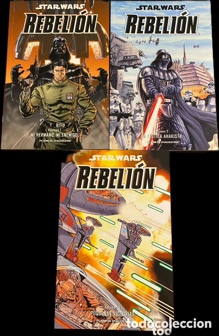 C&oacute;mics: Star Wars Rebeli&oacute;n &ndash; Colecci&oacute;n completa 3 c&oacute;mics &ndash; Planeta DeAgostini &ndash; Impecable - Foto 1