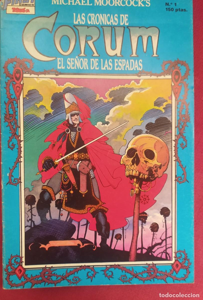 C&oacute;mics: Las cr&oacute;nicas de Corum. El se&ntilde;or de las espadas n&uacute;mero 1 . First comics. Tebeos S.A. - Foto 1