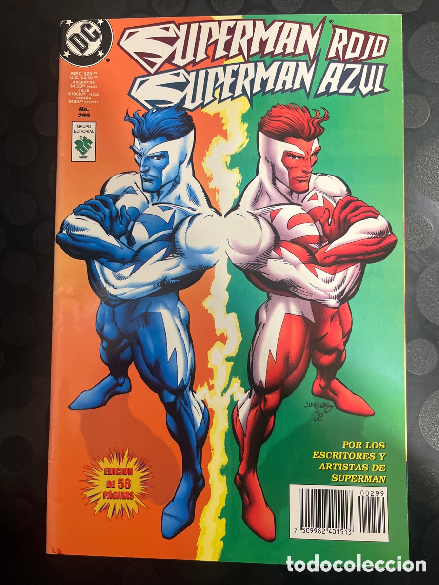 C&oacute;mics: SUPERMAN VOL.1 N.299 SUPERMAN ROJO & SUPERMAN AZUL DC VID ( 1986/2002 )