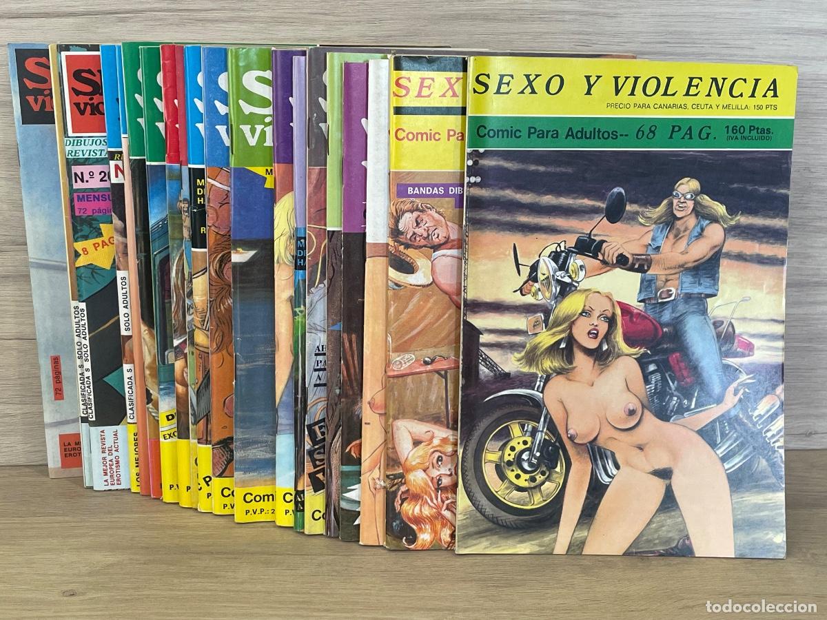 C&oacute;mics: Sexo y Violencia C&oacute;mic para Adultos / Casi Completa a Falta del n.6 y 18 / Pleibate Ediciones 1986