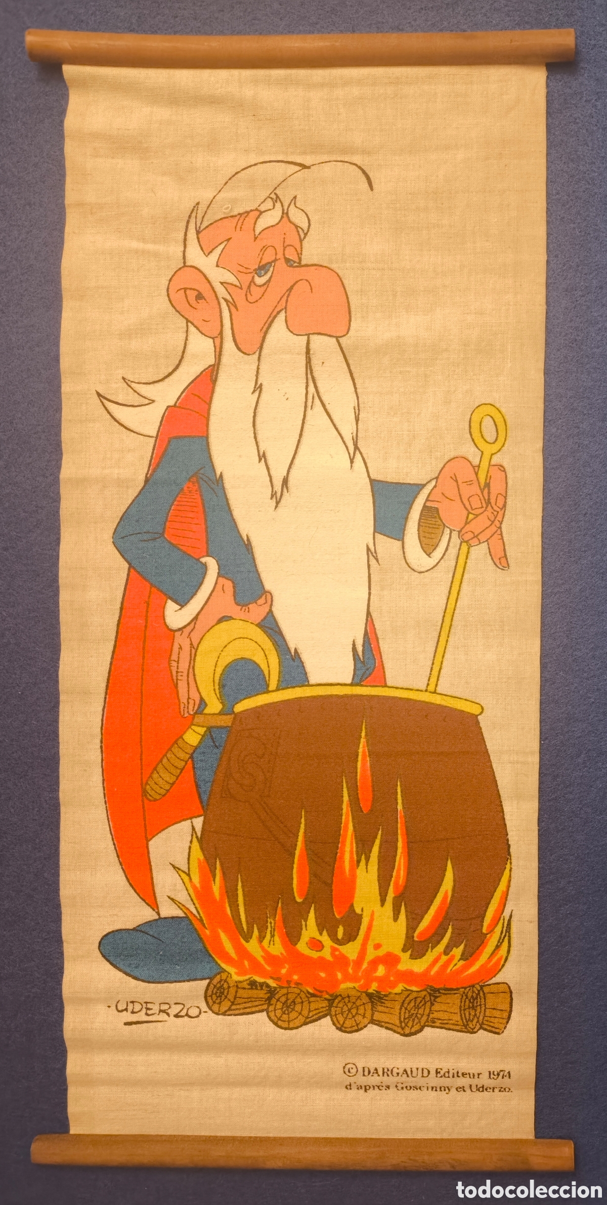 C&oacute;mics: ASTERIX AFFICHE TOILE PANORAMIX POSTER UDERZO GOSCINNY DARGAUD 1974