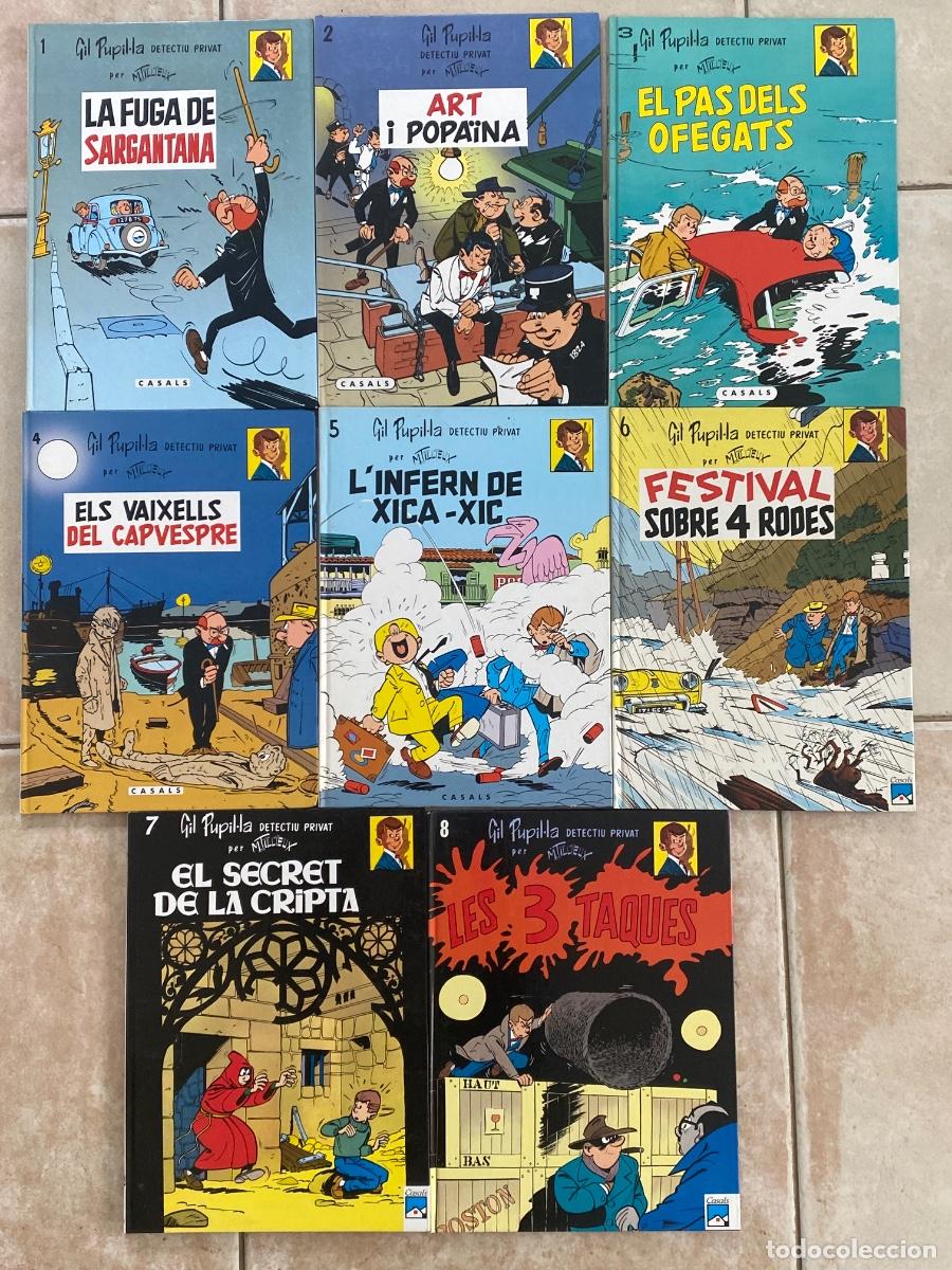 C&oacute;mics: GIL PUPIL-LA 8 LLIBRES. NUMS DEL 1 AL 8 TILLIEUX ED. CASALS CARTONE EN CATALA