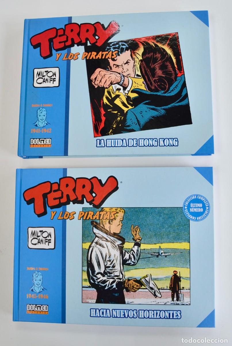 C&oacute;mics: Milton Caniff. &rdquo;Terry y Los Piratas&rdquo;. 2 Tomos (1941-1942) y (1945-1946). Dolmen Editorial.Tapa dura