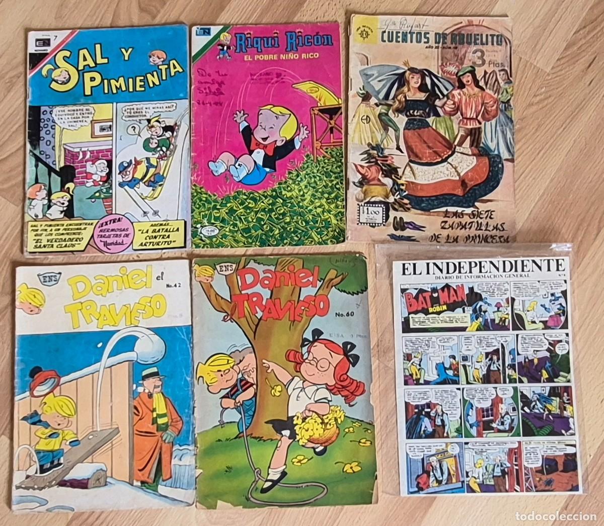 Comics: LOTE DE 6 COMICS TEBEOS TIPO NOVARO: SAL PIMIENTA, RIQUI RICON, DANIEL TRAVIESO, BATMAN Y CUENTOS