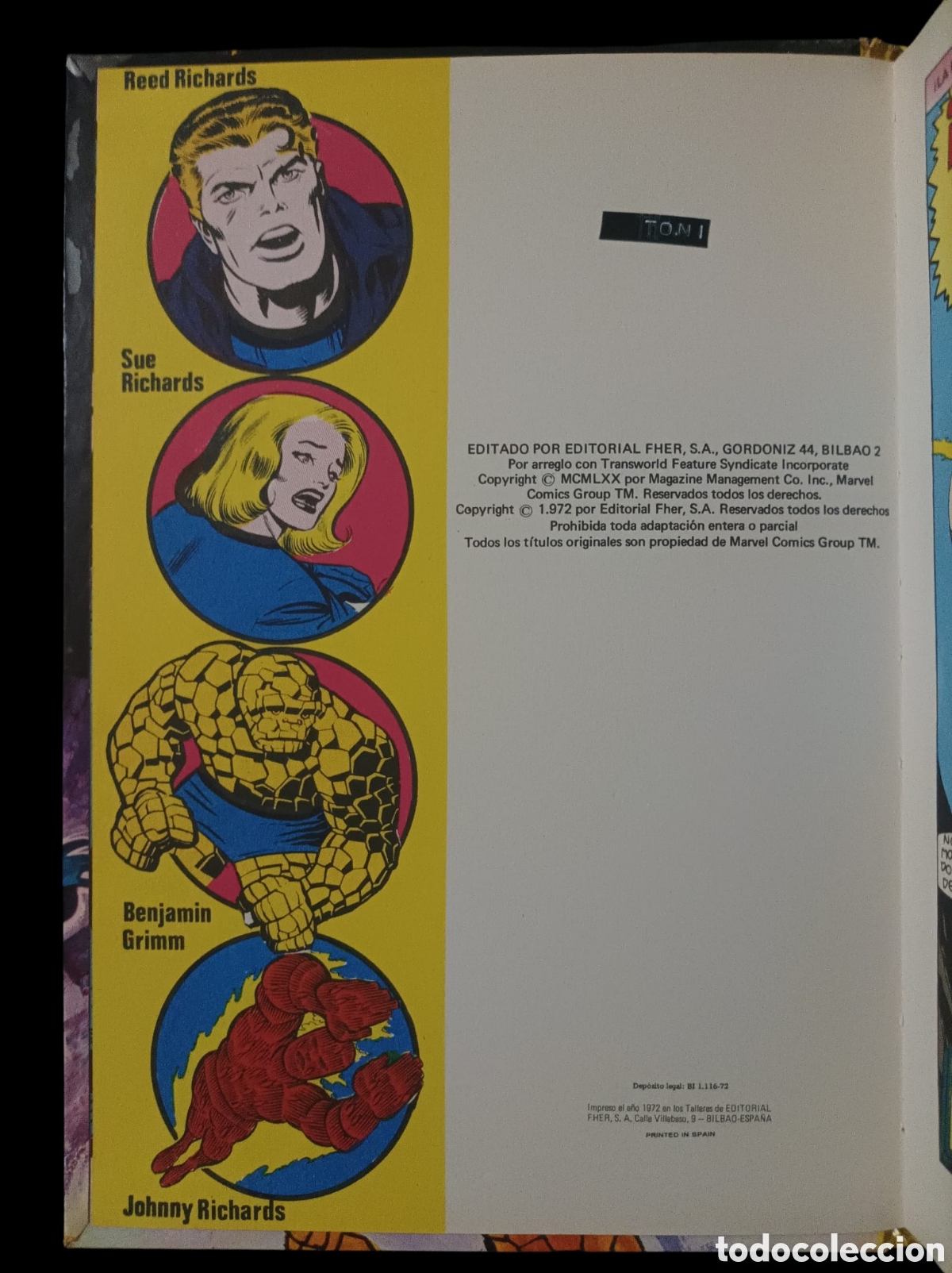 C&oacute;mics: COMIC LOS 4 FANTASTICOS. MARVEL.EDICIONES LAIDA DE EDITORIAL FHER. - Foto 3