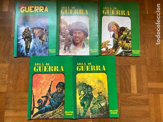C&oacute;mics: Area de Guerra. N&ordf; 2,3,4,5,6. Vilmar Ediciones. 27 x 20 cms. 1985