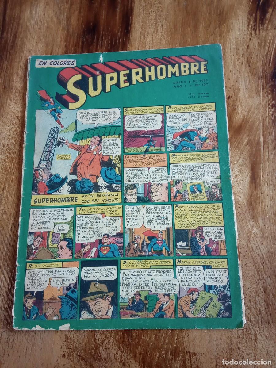 C&oacute;mics: Super hombre Superman n&uacute;mero 157 a&ntilde;o 1953 editorial Muchnik