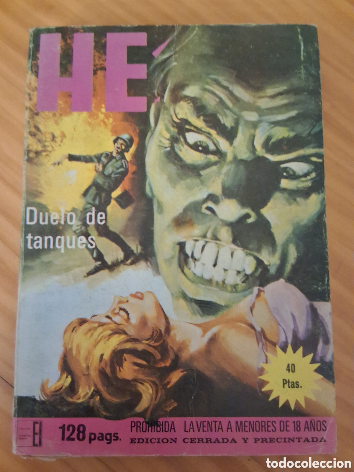 C&oacute;mics: Hessa comic para adultos n&uacute;mero 10 duelo de tanques edita elviberia a&ntilde;o 1976
