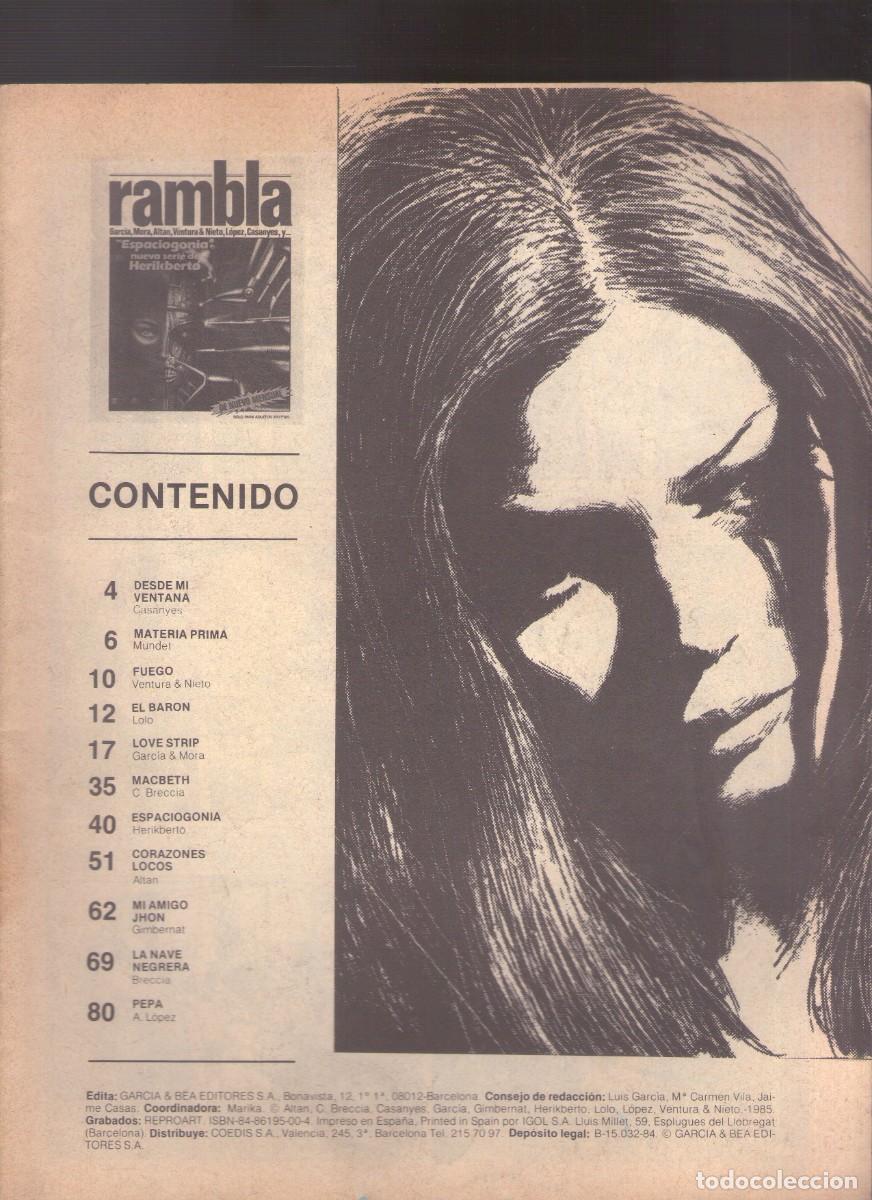 C&oacute;mics: Ac. Nivel del c&oacute;mic espa&ntilde;ol: RAMBLA para adultos / 1984