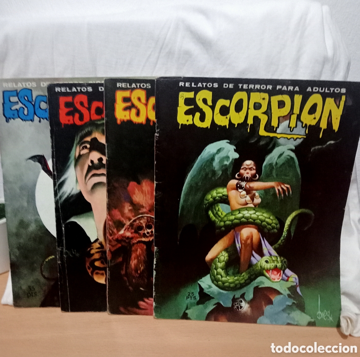 C&oacute;mics: ESCORPION n&uacute;meros 7-13-25-26 EDITORIAL VILMAR GRAPA COMICS TERROR BUEN ESTADO