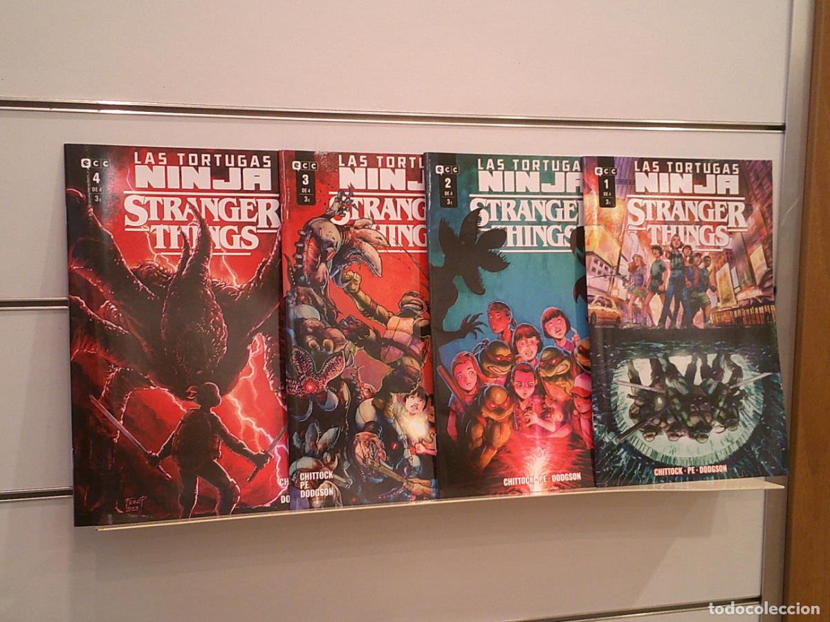 C&oacute;mics: LAS TORTUGAS NINJAS & STRANGER THINGS COMPLETA 4 NUMEROS - ECC