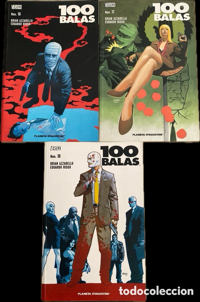 C&oacute;mics: 100 Balas &ndash; N&uacute;meros 16&ndash;18 Planeta (Vertigo) Lote 3 c&oacute;mics - Foto 1
