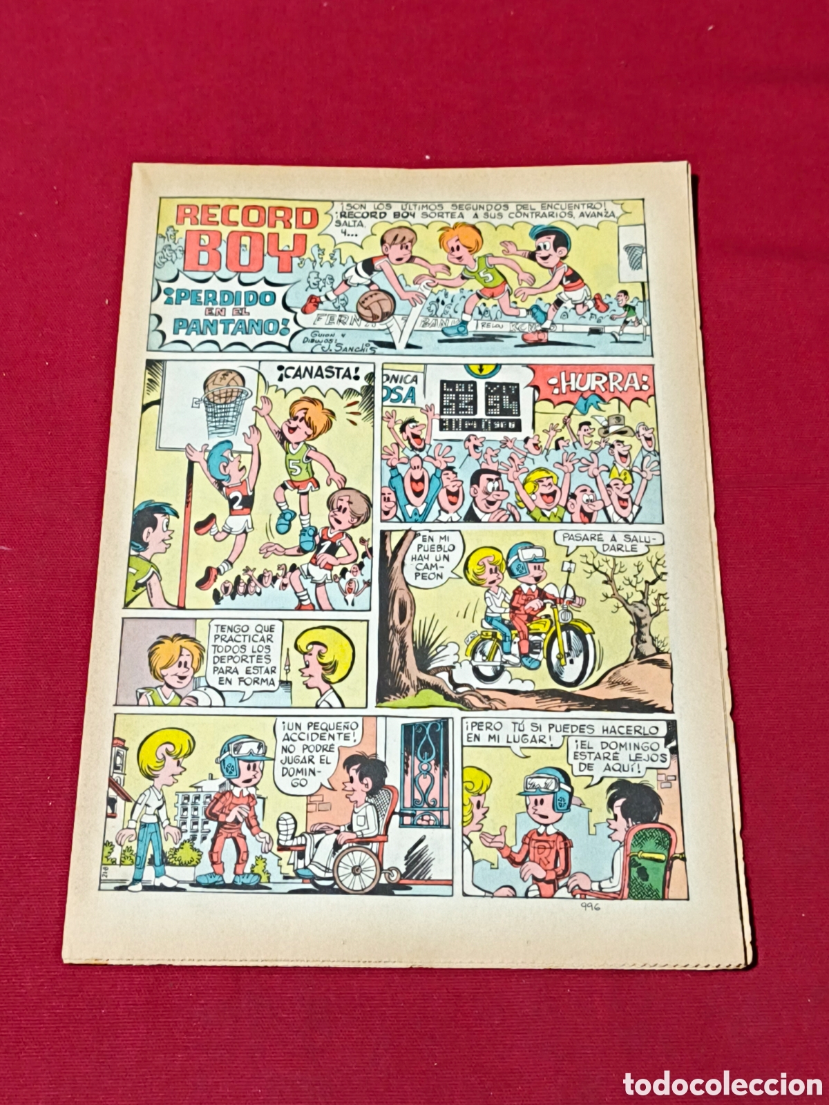 C&oacute;mics: Curioso pliego sin cortar RECORD BOY por J . SANCHIS