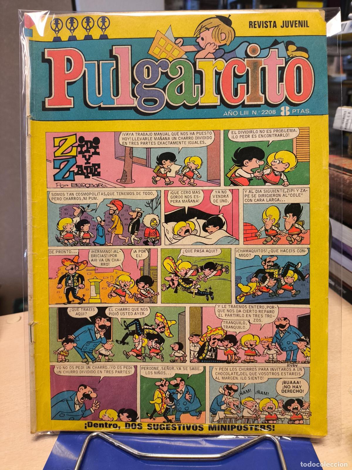 C&oacute;mics: PULGARCITO, A&Ntilde;O LIII, NUMERO 2208, REVISTA JUVENIL, EDITORIAL BRUGUERA, A&Ntilde;O 1973. - Vv.aa.