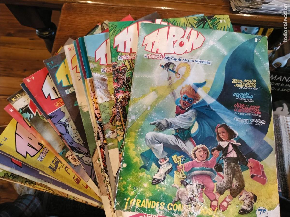 C&oacute;mics: COMIC TAPON LOTE 1-19 N&Uacute;MEROS , EL TEBEO DE LA CAJA DE AHORROS DE ASTURIAS